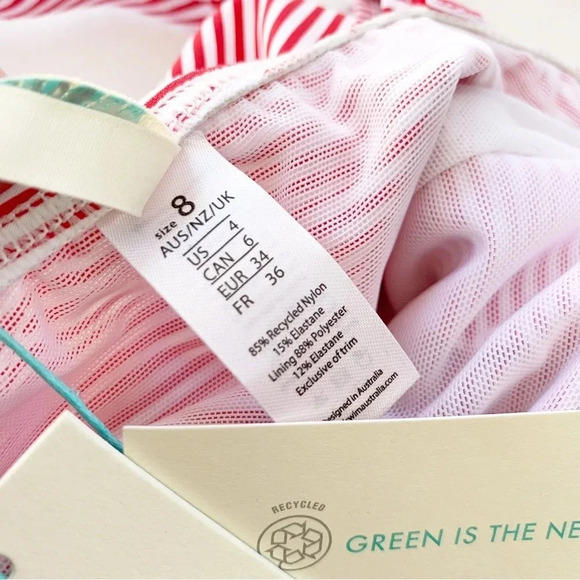 Sea Level Positano Stripe Cross Front One Piece Swimsuit Size 4 NWT - Picture 8 of 9